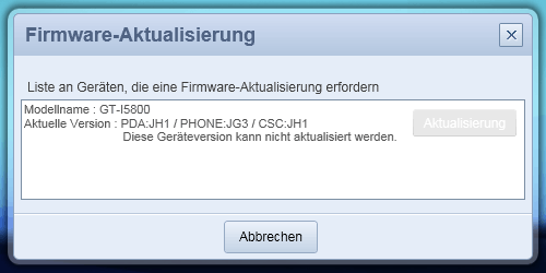 Samsung Galaxy 3 i5800 - kein Android 2.2 (froyo) Update