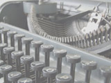 Schreibmaschine - Tastatur und Typenhebel