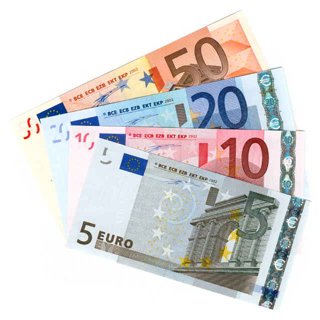 Euro Scheine 5 bis 50 Euro