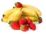Bananen, Birne und Erdbeeren