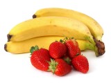Bananen und Erdbeeren