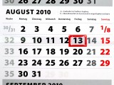 Kalender August 2010