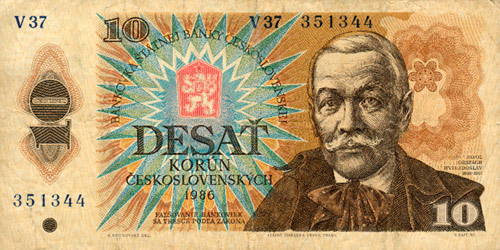 10 Tschechoslowakische Kronen 1986