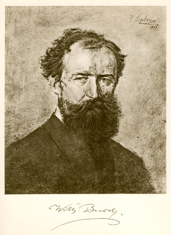 Wilhelm Busch - Portrait von F. Lenbach 1877