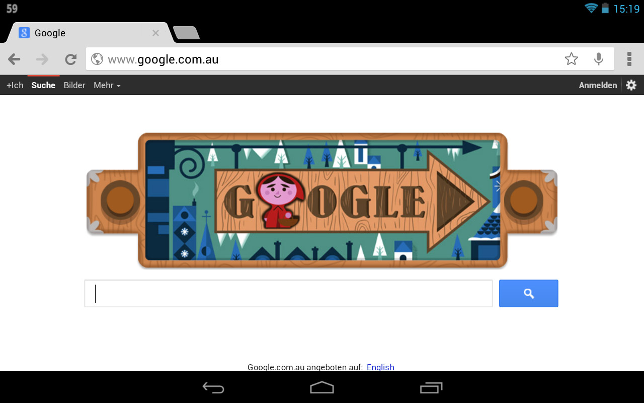 Grimms Märchen Google-Doodle (Desktop/Tablett)