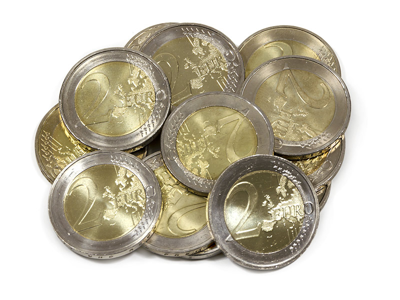 Mehrere 2-Euro Münzen