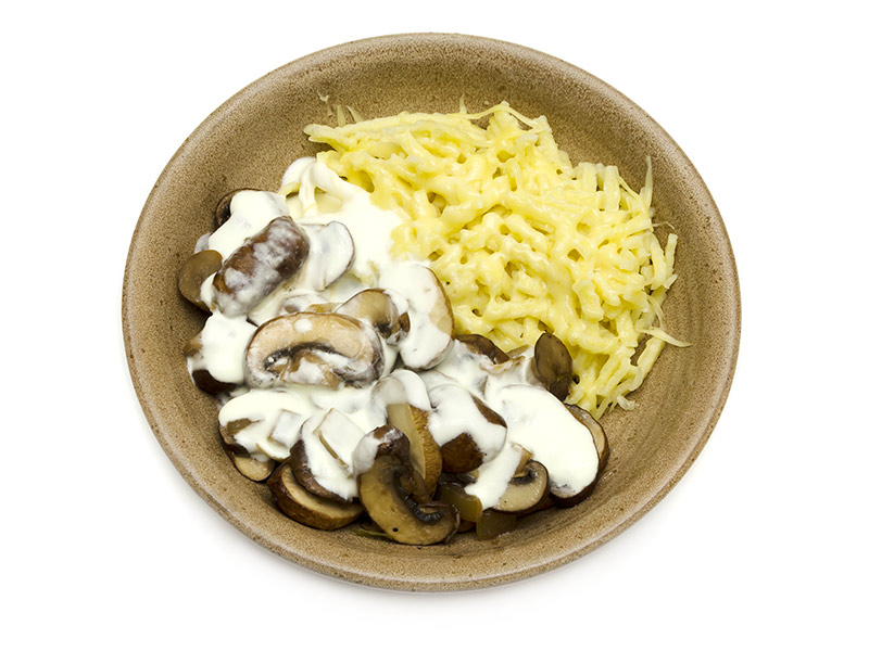 Essen 2.0 – Spätzle mit Käse, Champignons und Sahnesoße