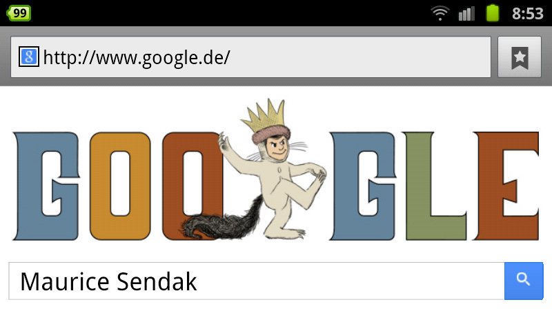 Maurice Sendak Google-Doodle