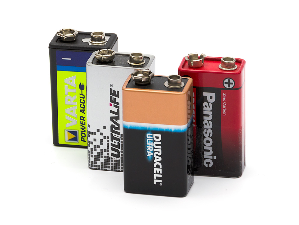 9 Volt Batterien 6F22