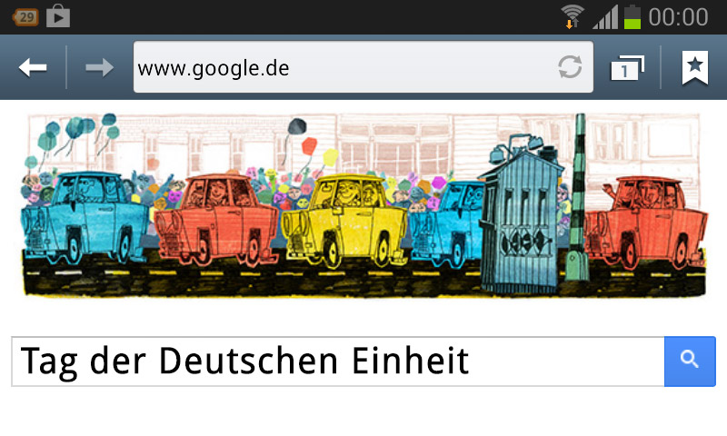 Tag der Deutschen Einheit Google-Doodle