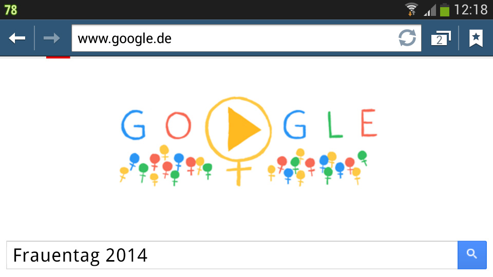 Frauentag 2014 (Google-Doodle)