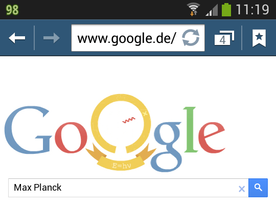 Max Planck (Google-Doodle)