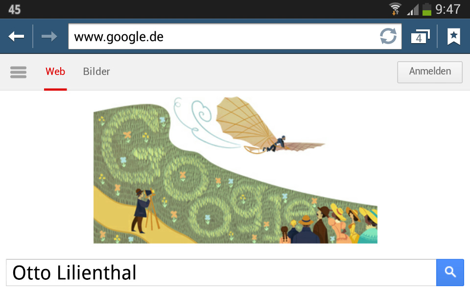 Otto Lilienthal (Google-Doodle)