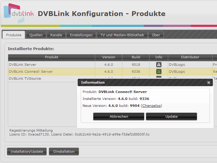 DVBLink (4.6.0) Konfiguration