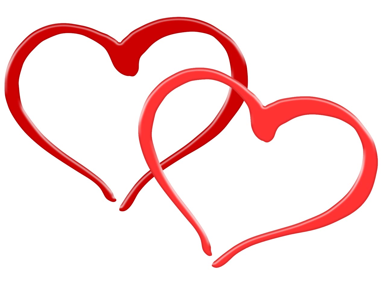 Valentinstag – zwei Herzen (gemalt)