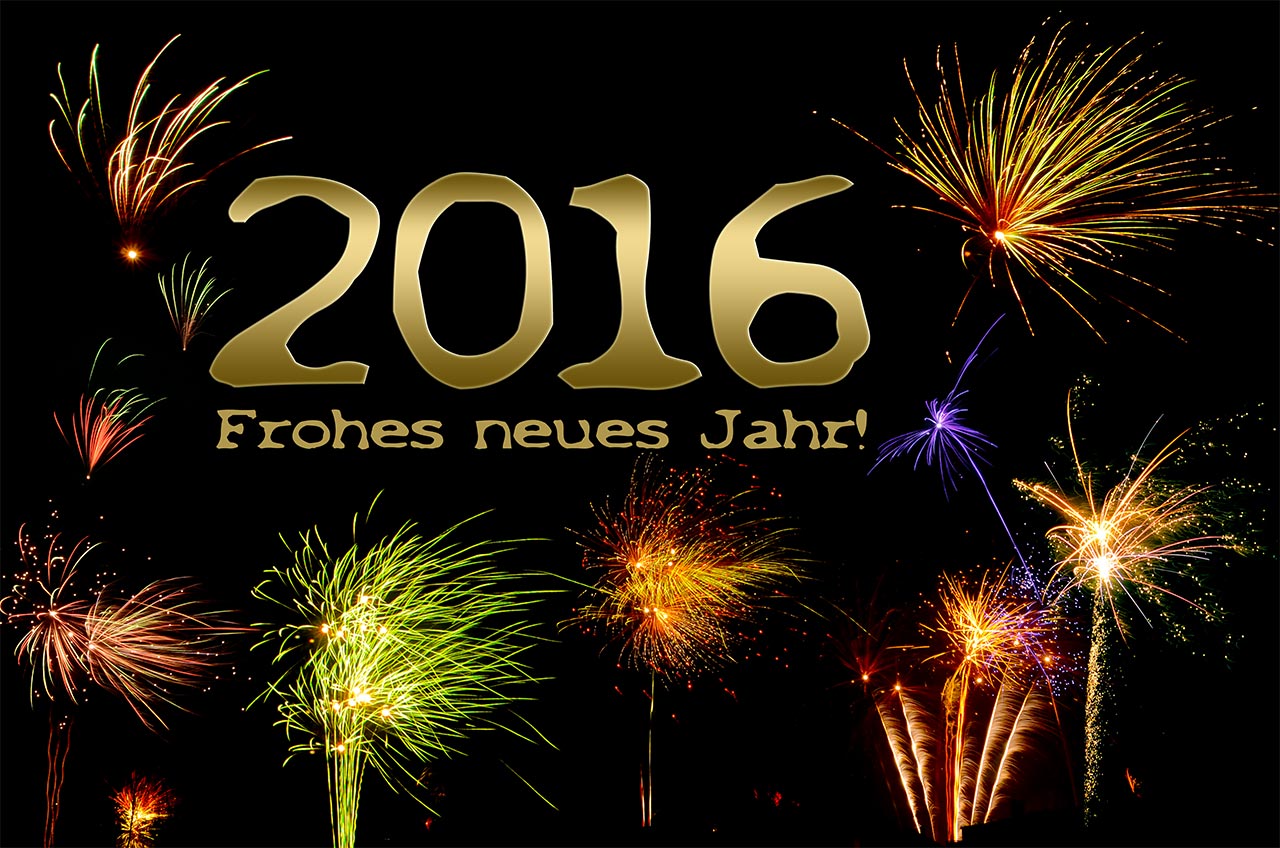 Neujahr 2016 – Frohes neues Jahr (gold)