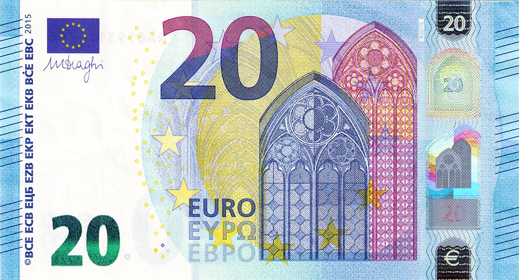 20 Euro Schein neu (Vorderseite)