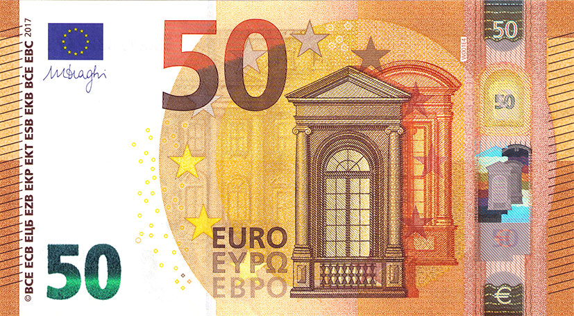 50 Euro Schein neu (Vorderseite)