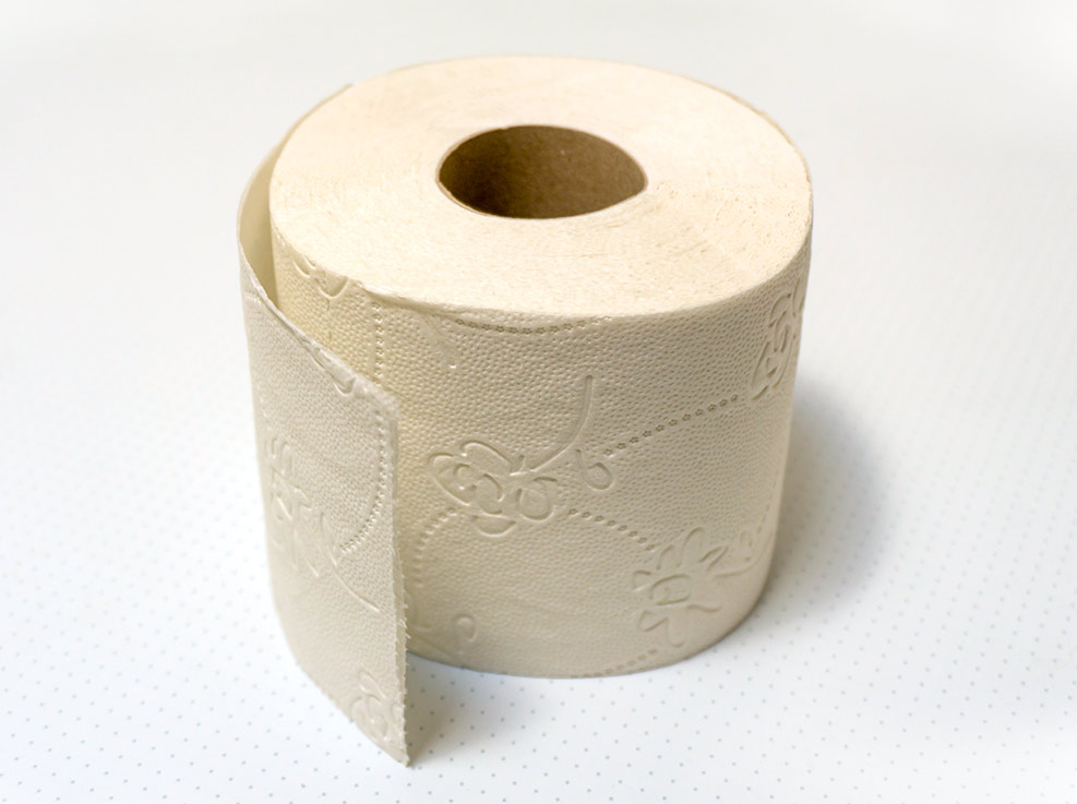 Toilettenpapier Rolle vierlagig